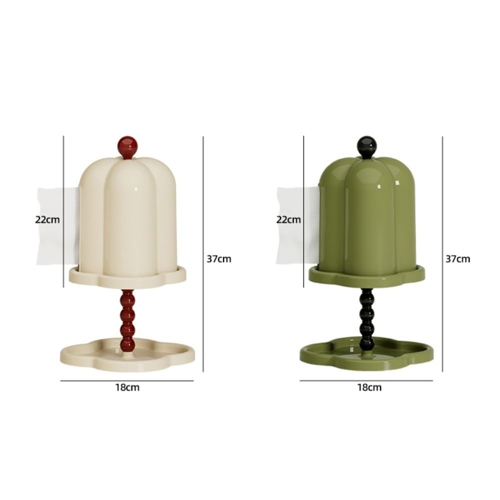 Pudełko na chusteczki higieniczne Pudełko na chusteczki Vintage, pudełko domowe z tacką drobiazgi stolik kawowy(Green)