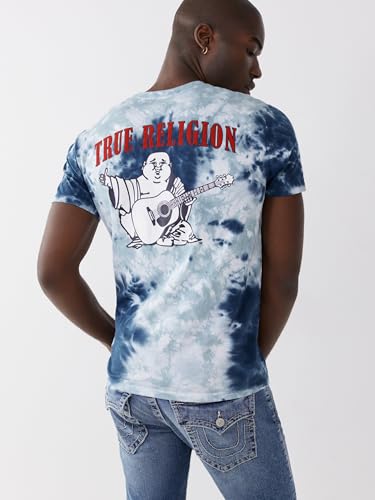 True Religion Herren Buddha Logo Crew Neck Tee T-Shirt, Ocean Waves, L – Ansicht 3