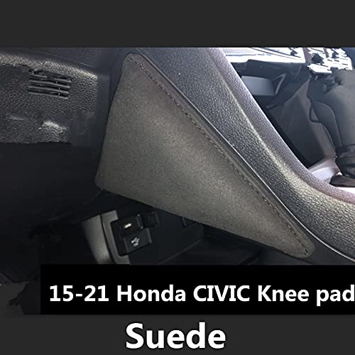 Huiye for Honda Civic 2016-2020 Interior Accessories car Knee pad cusion Center Console, Driver Side Soft Pad for Knee Pain Relief, Knee Pillow ((Suede) Center concole Side pad)