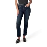 Silver Jeans Co. Women's Avery High Rise Curvy Fit Straight Leg Jeans, Dark Wash EPX495, 30W x 31L