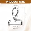 HARFINGTON 2Pcs Detachable Snap Hook Swivel Clasp 1 1/2" D Ring with Swivel Lobster Claw Clasps Hook for Purse Strap Keychain Bag DIY Craft, Silver #1