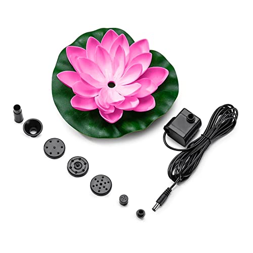 Decoraciones De Césped Jardín Al Aire Libre Decoración de jardín Fuente solar Baño de pájaros Lotus Watuscape Baño de pájaros de jardín Fuente Flotin Fish Tank Pool Decoración de jardín Figura Grandes