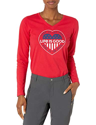 Life is Good Womens Crusher, Positive Red, Large