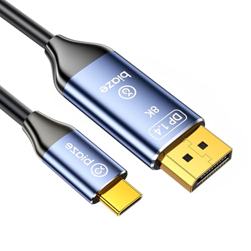 biaze USB C to DisplayPort 1.4 Cable 8K@60Hz 4K@240Hz, Unidirectional Thunderbolt 4/3 to DisplayPort...