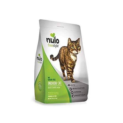 Nulo Indoor Grain Free Dry Cat Food With Bc30 Probiotic (Duck & Lentils Recipe, 5Lb Bag)