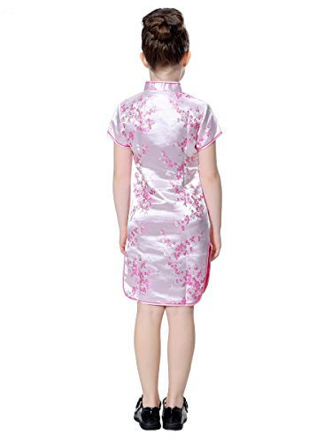 Girls Wintersweet Blossom Chinese Qipao Dress4