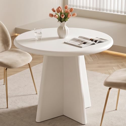 Comfy to go 31.5" Concrete Dining Table,Small Round Dining Table for 2-4