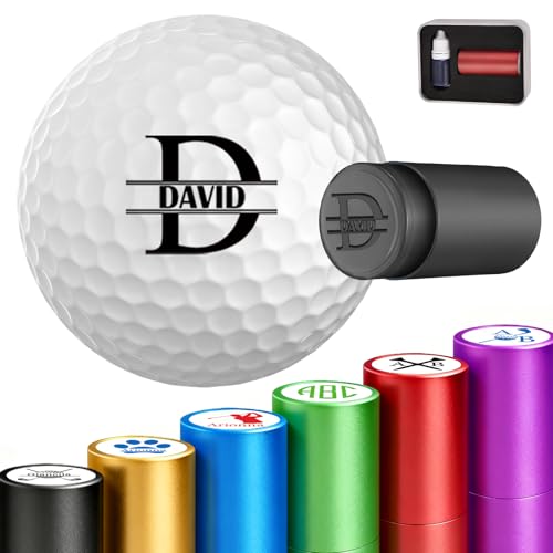 Gridachi Custom Golf Ball Stamp Marker Personalized Quick-Dry Monogram Golf Ball Stamp with Logo Name Reusable Waterproof Golf Ball Stamp Gifts for Men Golf Lovers Golfers Dad Husband