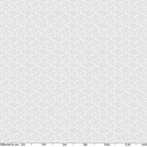 ANRO Wachstuchtischdecke Wachstuch abwaschbar Tischdecke Blumen Einfarbig Uni Weiß Reliefdruck Damast Wachstischdecke wasserabweisend… – Ansicht 2
