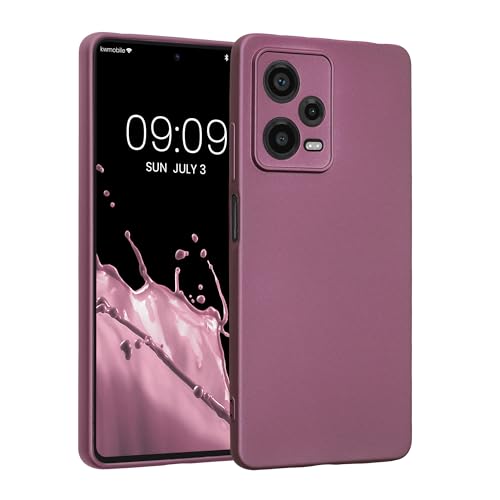 Kwmobile Custodia Compatibile Con Xiaomi Redmi Note 12 Pro 5G Cover - Protezione Back Case Morbida - Silicone Tpu Effetto Metallizzato Lavanda Metallizzato