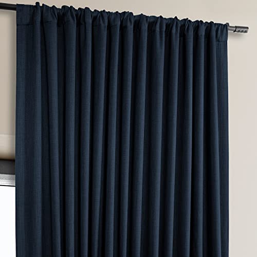HPD Half Price Drapes Faux Linen Textured Room Darkening Curtains for Bedroom 96 Inches Long (1 Panel) - Image 4