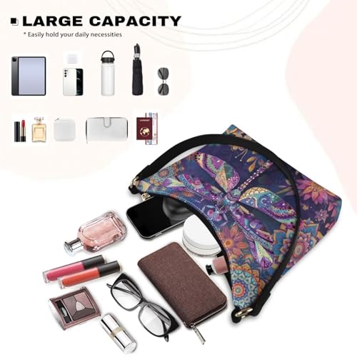 Image of Handbag for Women Leather Underam Shoulder Bag with Zipper Fashion Work Purse Waterproof Travel Wallet