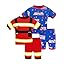 4pcs-red/Blue-fire Truck-sba24