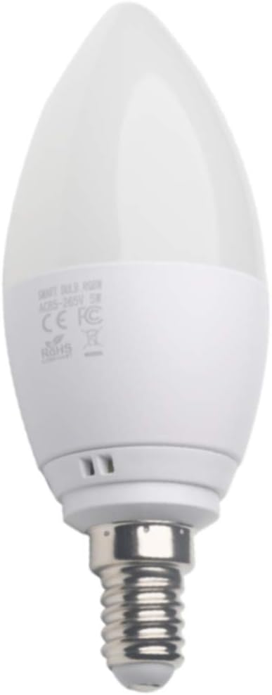 Smart WiFi Bulb E14 Candle Light, Warm White 3000K+RGB Colour LED Light Bulb, APP Remote & Voice Controlled Lamp, Compatible with Alexa, Google Home and IFTTT(1 PC)