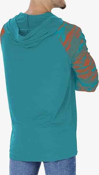 Zubaz NFL Men's T-Shirt with Camo Sleeves - Miami Dolphins, XL - 1