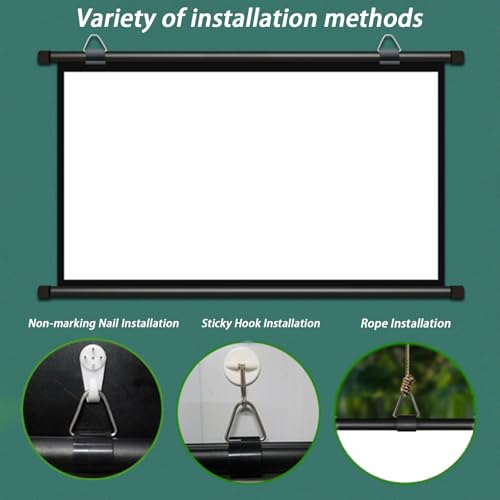 Pantalla manual 72 pulg 16:9 para proyector miniatura 2