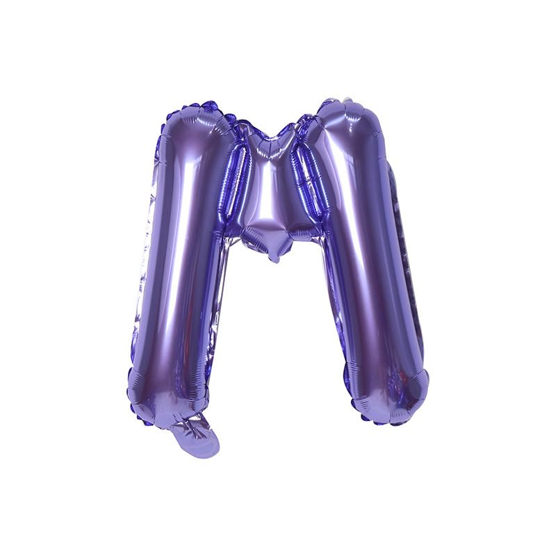 Ballon gonflable violet 40 cm Lettre M à gonfler à l'hélium