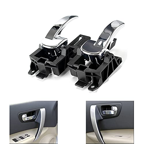 KASturrboo Poignée de Porte pour Nissan Qashqai 2007-2013 Chromée Poignée Gauche Droite 80671-JD00E 80670-JD00E 2 pièces