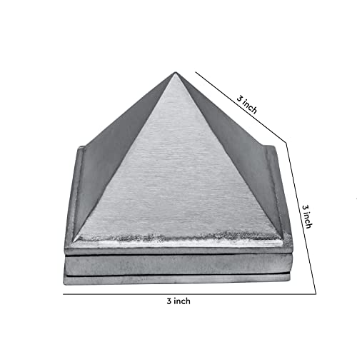 Image of Metal Vastu Zinc 3 Layer Pyramid | Pure Zinc Vastu Remedy | 3-Inch | Pyramid for Positive Energy, Health & Wealth | Vastu Dosh Remedies for Home & Office | Pack of 1