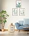 HesenDot Framed Wall Art,Minimalist Botanical Canvas Wall Art for Living Room,12x16in Plant Wood High-Framed Design Flower Green Eucalyptus Leaf Artworks Prints Poster for Bathroom,Bedroom Set of 3