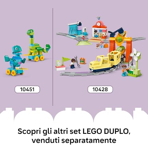 DUPLO Gioco al Castello con Salterello - Giochi Educativi per la Motricità Fine con 3 Animali Giocattolo, Castello e Gioco da Tavolo con Freccia Girevole - Regalo per Bambini da 3 Anni - 10450 - Lego - Immagine 6