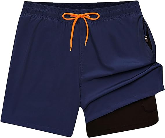 Short de bain pour homme anti-frottement avec poches de sécurité