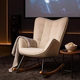 Meuble Cosy Fauteuil de Salon Surdimensionné Scandinave en Bouclette avec Dossier Haut et...