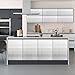 Mecpar Silver Stainless Steel Contact Paper 15.8'' x 78.8'' Silver Wallpaper Brushed Nickel Peel and Stick Wallpaper Self Adhesive Metal Look Wallpaper for Countertops Kitchen Cabinets Dishwasher