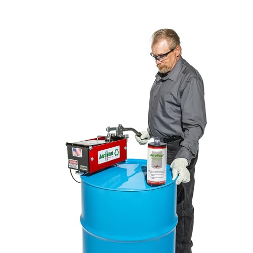 Image of AeroVent Standard Aerosol Can Disposal System (Part #10004840) | Quickly Puncture & Drain Cans Up to 9.75 inch Length & 2-3 inch Diameter | Compliant in 50 States | Heavy-Duty Industrial Grade | Made in USA