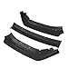 SCITOO 3PCS Black PP Front Bumper Body Kit Spoiler Chin Spoiler Front Bumper Lip Fit for 2016-2020 for Honda Civic