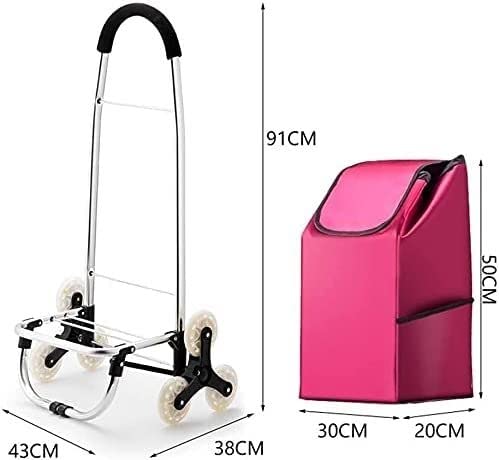 Einkaufstrolley Faltbarer Einkaufswagen Einkaufswagen, Faltbarer Einkaufswagen for Treppensteigen, Leichter… – Bild 5