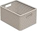 Produktbild Rotho Country Aufbewahrungskiste 18l in Rattan-Optik, Kunststoff (PP recycelt) BPA-frei, cappuccino, A4/18l (36.8 x 27.8 x 19.1 cm)