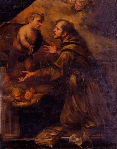 Peinture sur toile Saint Antoine pour la décoration de la chambre à coucher