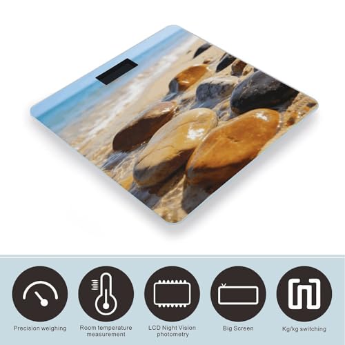 Báscula digital de baño vidrio templado 400 lb miniatura 3