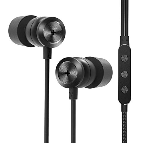 GGMM Triplo Driver Auricolari in-Ear, Cuffie Microfono a Cancellazione di Rumore Auricolari ad Alta fedeltà, Suono Basso, in-Line Remoto Controllo