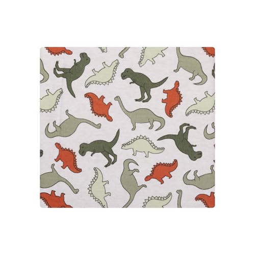 Image of Hudson Baby Cotton Flannel Receiving Blankets 4-Pack, Multi Color Dino, One Size