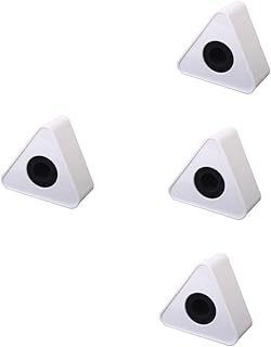 Milisten 4pcs microphone wireless blue mic wireless mics square microphone flag microphone triangular interview logo flag station mic cube pop bracket Dance banner Voice props white