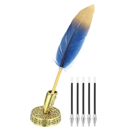 Stylo de mariage chic pour signature et livre d'or avec support doré