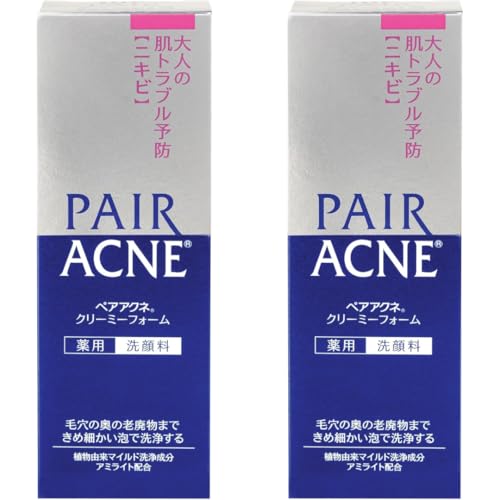Ghibili Lion Pair Ance Creamy Foam Anti- Acne Cleansing Cream Facial Cleanser for Adult 2.82 oz(80g) Set Of 2 Japanese Face Cleanser Face Wash