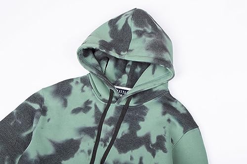 LittleSpring Men's Tie Dye Hoodies with Fleece Lined Pullover3