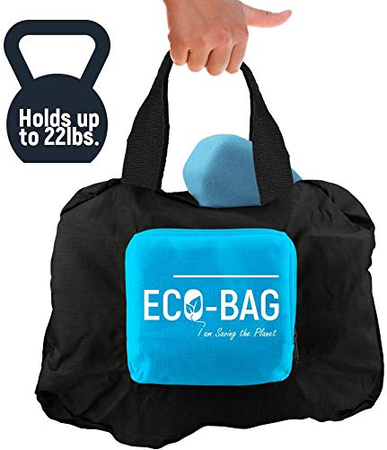 Foldable Lightweight Travel Duffel Bag Luggage for Sports Gym Water Resistant - Blue4