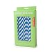 Kikkerland Biodegradable Paper Straws, Blue and White Striped, Box of 144