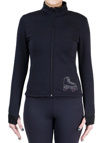NY2 SPORTSWEAR Figure Skating Polartec Polar Fleece Jacket with Rhinestones JR274F (Child Extra Small)