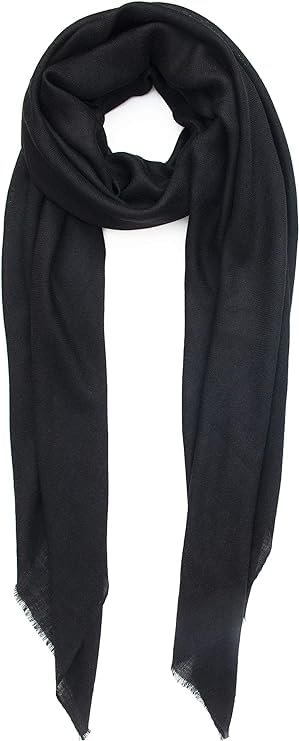 BATIN Kashmiri Fine Merino Wool Semi Pashmina Scarf for Women, Superfine Cashmere scarf Made in Kashmir, gift stole, Solid Plain Scarf, unisex stole, 28X80 Inch