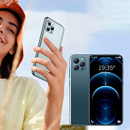 XS MAX Teléfono Desbloqueo 2500Mah Android Batería Smartphone RAM2GB+ROM16GB Cámara Belleza 7.2 Pulgadas Cara Pantalla Grande Smartphones Baratos Libres (Green, One Size)