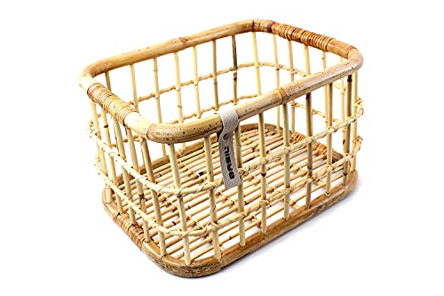 Basil Green Life Rattan 30L le grand panier en rotin idéal pour vos courses à vélo