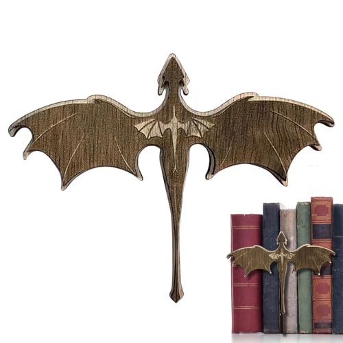 Angolo per libreria Dragon - Reggilibri fantasy pesante, organizer decorativo per mensole da scrivania, novità porta libri, riviste, romanzi, espositori di libri con copertina rigida, decorazioni per