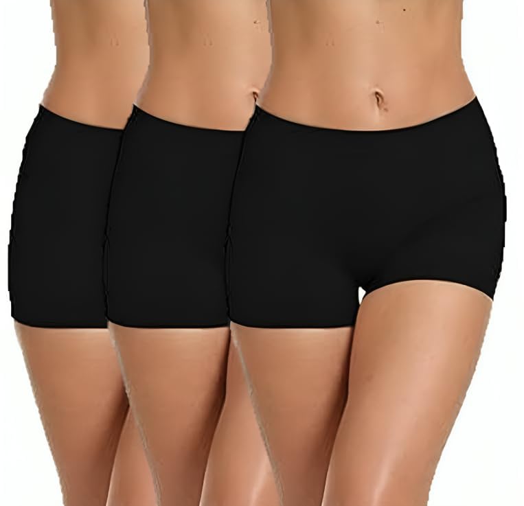 Women Girls Boyshort Panty Brief Stain Resistant UV Protect 4 Way Stretchable Ice Cotton Ultra Soft Fabric Combo Pack Small to 3XL-image-31