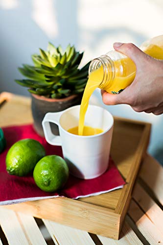 Coza Design- Eco Friendly Plastic Stackable Mug Set For Coffee, Tea, Milk Or Hot Chocolate- 8.5 Oz (White) #TOP3