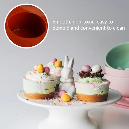 Tabanzhe 8 Cup Muffin Tray-Deep and Large Non-Stick Cupcake Molds Silicone Reusable Baking Pan Case for Making Egg Muffin Cupcake Quiches Tart Yorkshire Pudding Desserts - Image 4